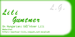 lili guntner business card